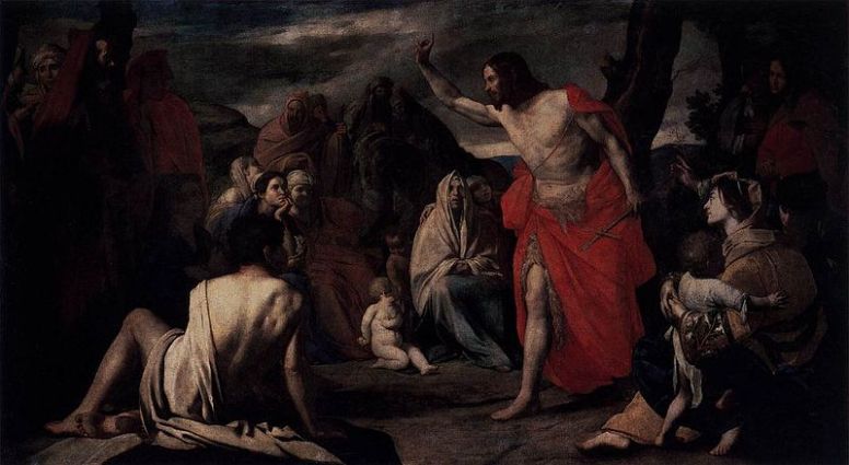 La predicazione di San Giovanni Battista nel deserto, Massimo Stanzione (italiano, 1634)