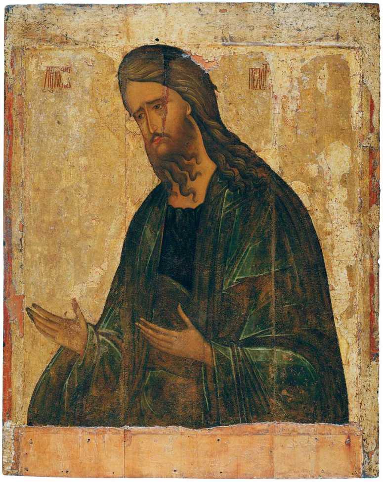 Juan Bautista, icono por Andrei Rublev (siglo XV, Rusia)