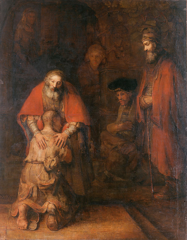 De terugkeer van de verloren zoon,  Rembrandt van Rijn (1668)